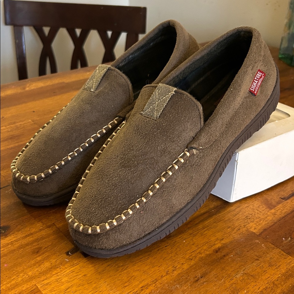 Levi Strauss Signature Men's Brown Suedelike Slip On Slippers Loafers..9-10
